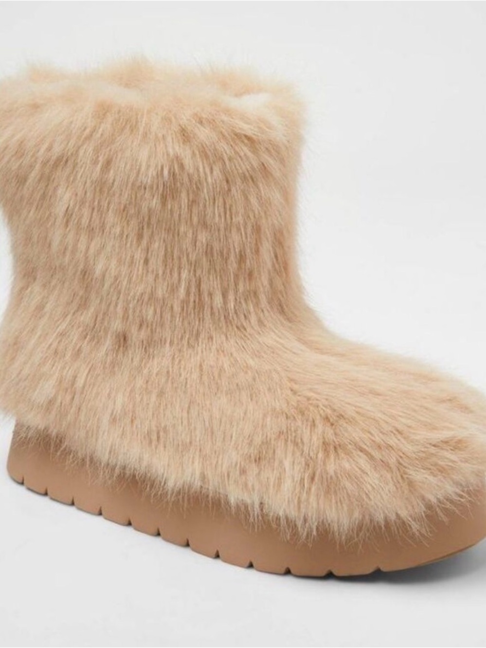 a new day Faux-Fur Ankle Boot in Tan
